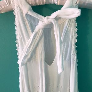 White lacey eye lit dress
